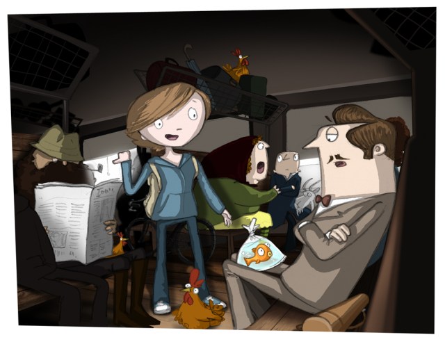 The third class compartment