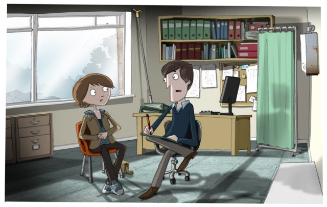 In the psychiatrist's office