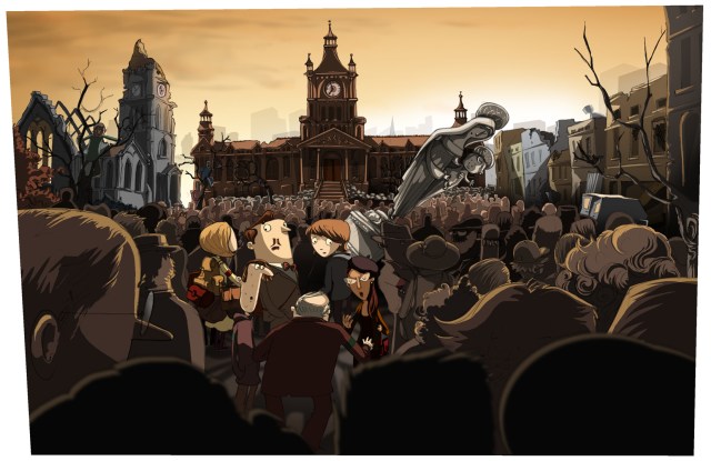 the crowd in the square