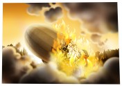 Zeppelin on fire