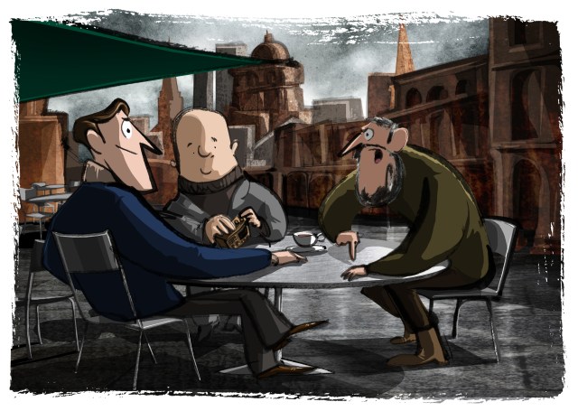 a meeting at Florian's