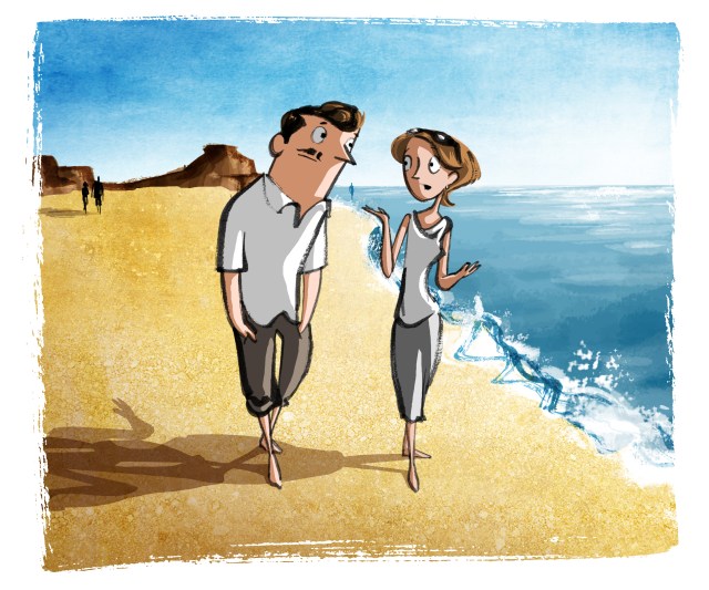 a stroll along the sand